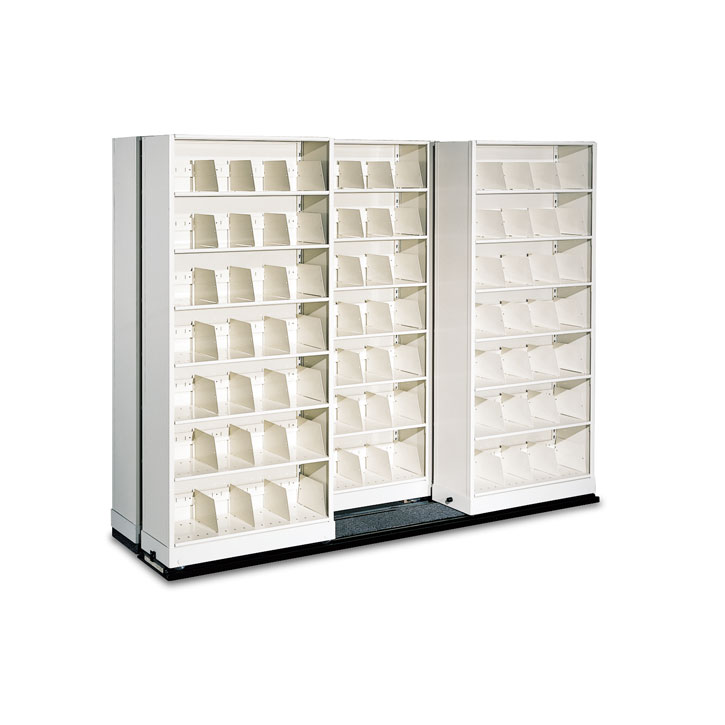 Industrial High Density Bin Storage, Sliding Parts Shelf Track System, Mobile Shelving, High Density Shelving, High Density Files, Compact  Shelving, Hi Density Cabinet, 10 56 26, Mobile Storage Shelving, Manual