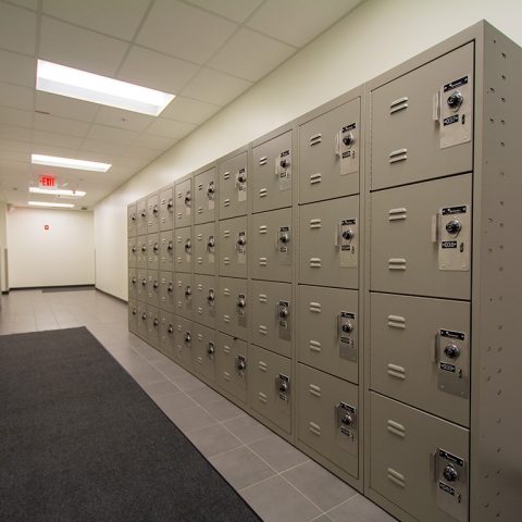 Personal Storage Lockers: Custom Locker Shelf | Patterson Pope