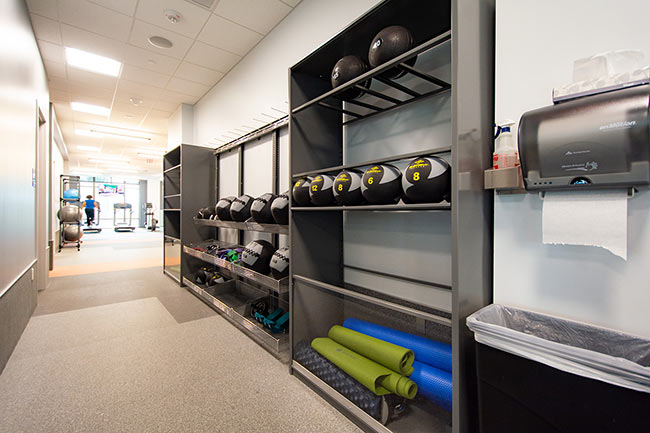 Corporate Gym Gear Storage Shelving