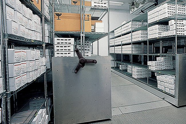 Materials Management Cooler with High-Density Shelving