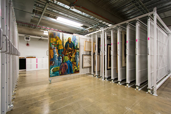 Rolling Art Racks for Storage of Gallery Paintings and Art Work