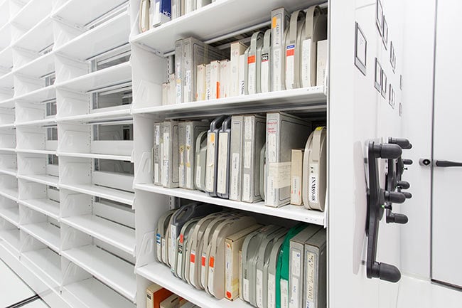 Climate Controlled Archives Stored on Moveable Shelving