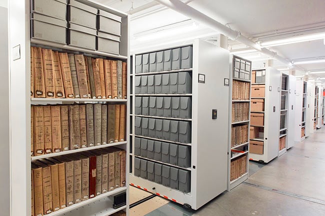 Electrical Powered Compact Shelving Storing Archival Material