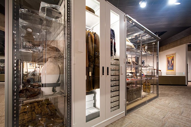Garments and Textiles Stored in Museum Cabinets