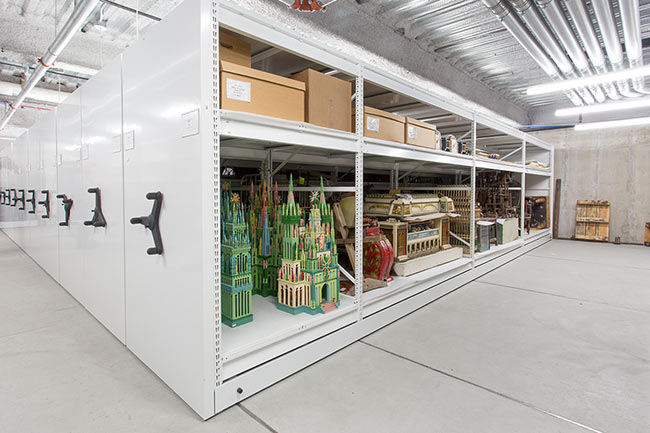 Mechanical-Assist Mobile Shelving Storing Special Collections