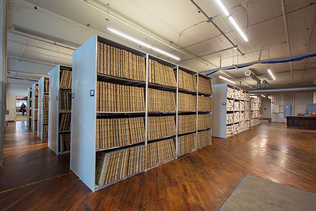 County Archives Stored on 4-Post Shelving