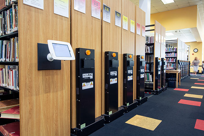 High-Density Mobile Shelving for Library Book Storage