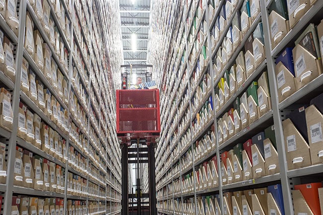 Libraries Use High-Density High-Bay Shelving for Off-Site Storage