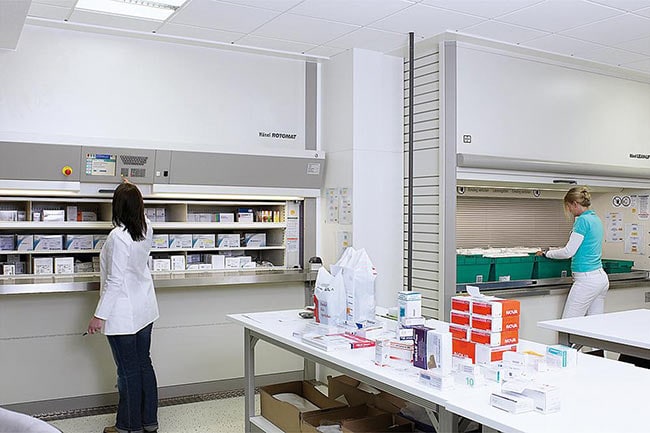 Vertical Carousel Units for Pharmacy and Medication Storage