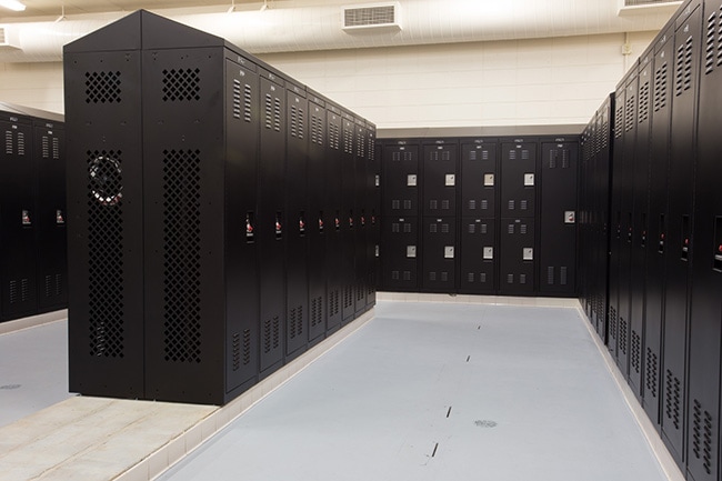 Lockers for High School Football Team