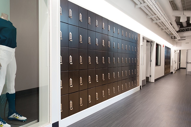 Pass-Through Lockers for Athletic Gear Exchange