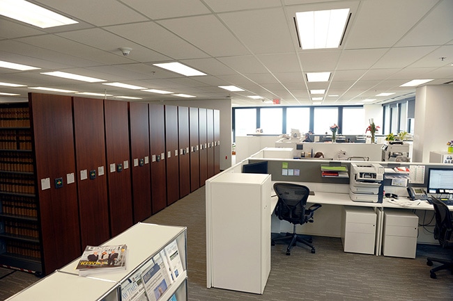 Powered Mobile Library Shelving in Legal Office