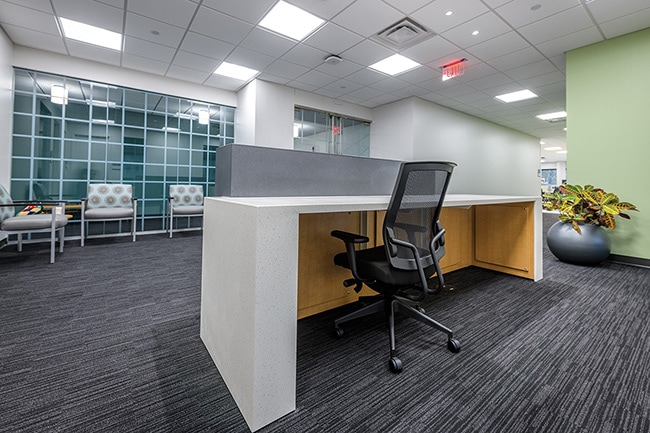 Reception Desk Created with Modular Casework