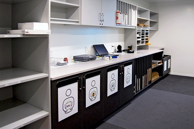 Shelving and Modular Casework in Shipping Department