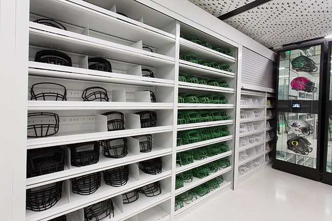 Static Shelving in Football Equipment Room