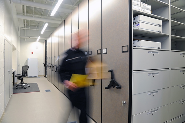 Compact Storage for Police Department Records and Files