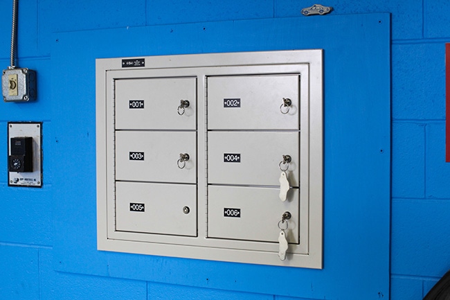 Sally Port Wall-Mounted Gun Lockers for Police Departments