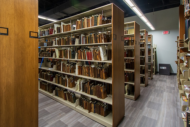 Special Collections Stored on Static Shelving