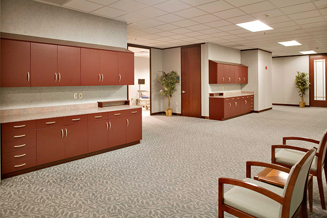 Cabinets in Healthcare Waiting Area