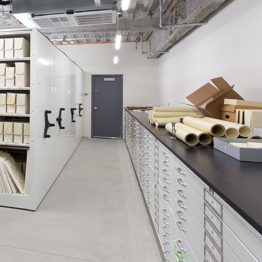 Mechanical-Assist-Mobile-Shelving-Storing-Museum-Archives