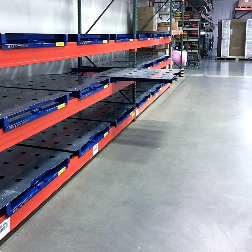 Rack-Mounted-Roll-Out-Pallets