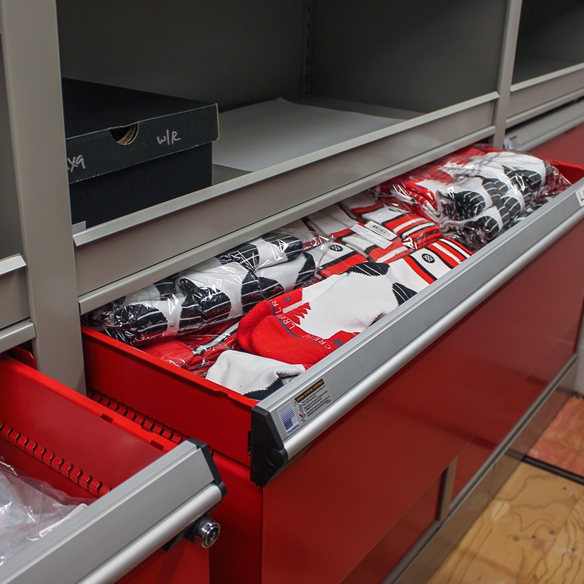 Athletic-Gear-Stored-in-Modular-Drawers