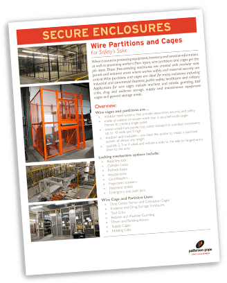 Wire Cages and Partitions Brochure Thumbnail