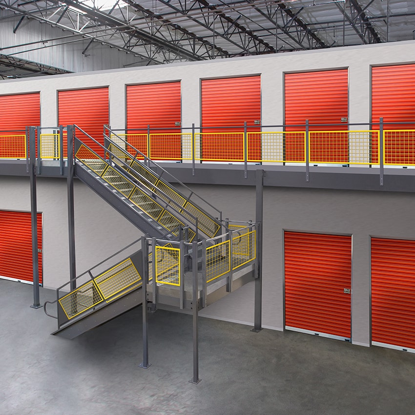 Self-storage-facility-mezzanine-system