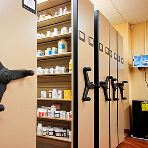 Active-Medication-Storage-Mechanical-Assit-High-Density-Mobile-Shelving