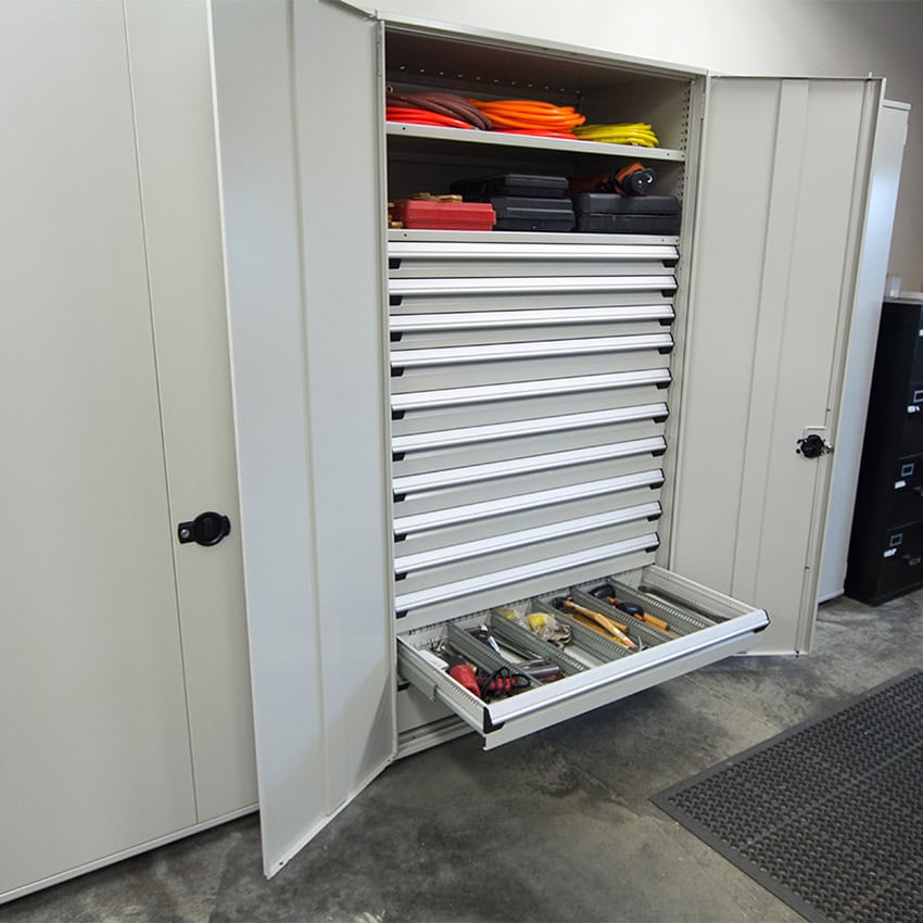 Tool-Cribs-Shelving-with-Drawers