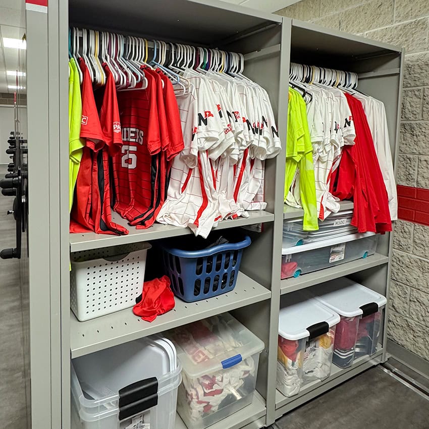 4-Post-Shelving-for-Athletic-Gear-Storage