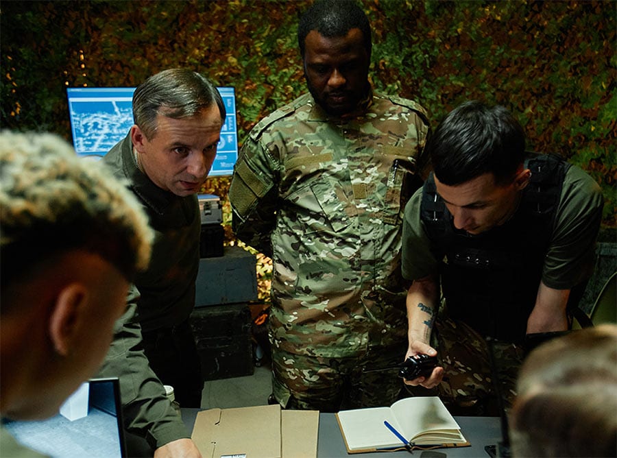 Soldiers in Command Center